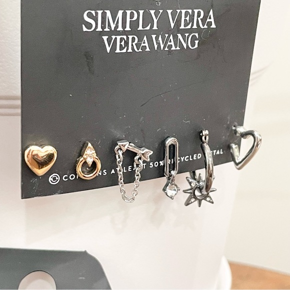 NWT Simply Vera Vera Wang 50% recycled, gray necklace and earrings - Picture 5 of 6